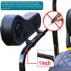 NOKINS Golf cart flip armrest with Cup Holder, no Drilling Required, for Club car/EzGo/Yamaha, Club cart Black Stitching armrest kit view 4
