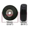 LOTOWELZON 2pcs Luggage Suitcase Replacement Wheels, 54mm Rubber Inline Roller Skate Wheels with 8mm(0.31") ABEC-7 608ZZ Bearings Repair Kits (Black, OD54xW18mm/2.12" x0.7) view 4