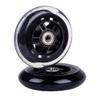 LOTOWELZON 2pcs Luggage Suitcase Replacement Wheels, 70mm Rubber Inline Roller Skate Wheels with 8mm(0.31") ABEC-7 608ZZ Bearings Repair Kits (Black&Clear, OD70xW24mm/2.75"x0.94") view 3