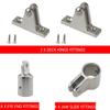 TANFEI 316SS Marine Grade Bimini Top 3-Bow Boat Jaw Slide, Cap Eye End, Deck Hinge Fittings Hardware 12Set (7/8'') view 2