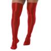 Daenrui Women's Shiny Thigh High Stocking Pantyhose Socks Glossy Stay Up Silk Footed Opaque Tights Red One Size view 3