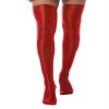 Daenrui Women's Shiny Thigh High Stocking Pantyhose Socks Glossy Stay Up Silk Footed Opaque Tights Red One Size view 4