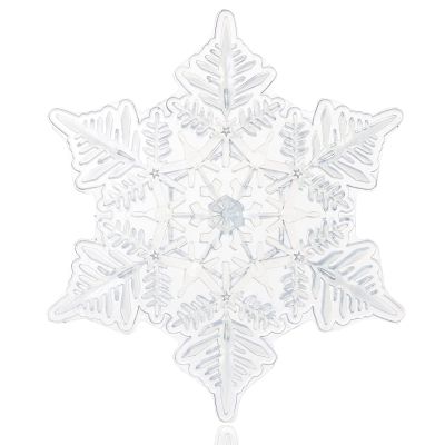 devembr Snowboard Stomp Pad, 3D Clear Snowflake Snowboarding Stomp Pads, PVC Material, 5.11" x 5.9", Transparent Pattern