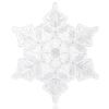 devembr Snowboard Stomp Pad, 3D Clear Snowflake Snowboarding Stomp Pads, PVC Material, 5.11" x 5.9", Transparent Pattern view 1