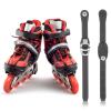 LIOOBO Roller Skate Strap 2Pcs Inline Roller Shoes Strap Professional Buckle Strap Replacement Snowboard Straps Energy Leash for Men Women Kids(Black) Roller Skate Leash view 2