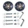 LOTOWELZON 2pcs Luggage Suitcase Replacement Wheels, 75mm Rubber Inline Roller Skate Wheels with 8mm(0.31") ABEC-7 608ZZ Bearings Repair Kits (Black&Clear, OD75xW24mm/2.95"x0.94") view 1