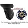 LOTOWELZON 2pcs Luggage Suitcase Replacement Wheels, 75mm Rubber Inline Roller Skate Wheels with 8mm(0.31") ABEC-7 608ZZ Bearings Repair Kits (Black&Clear, OD75xW24mm/2.95"x0.94") view 2