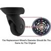 LOTOWELZON 2pcs Luggage Suitcase Replacement Wheels, 75mm Rubber Inline Roller Skate Wheels with 8mm(0.31") ABEC-7 608ZZ Bearings Repair Kits (Black&Clear, OD75xW24mm/2.95"x0.94") view 3