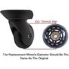 LOTOWELZON 2pcs Luggage Suitcase Replacement Wheels, 75mm Rubber Inline Roller Skate Wheels with 8mm(0.31") ABEC-7 608ZZ Bearings Repair Kits (Black&Clear, OD75xW24mm/2.95"x0.94") view 4
