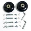 LOTOWELZON 2pcs Luggage Suitcase Replacement Wheels, 84mm Rubber Inline Roller Skate Wheels with 8mm(0.31") ABEC-7 608ZZ Bearings Repair Kits (Black, OD84xW24mm/3.3" x0.94) view 1
