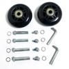 LOTOWELZON 2pcs Luggage Suitcase Replacement Wheels, 45mm Rubber Inline Roller Skate Wheels with 8mm(0.31") ABEC-7 608ZZ Bearings Repair Kits (Black, OD45xW18mm/1.77"x0.7")