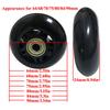 LOTOWELZON 2pcs Luggage Suitcase Replacement Wheels, 45mm Rubber Inline Roller Skate Wheels with 8mm(0.31") ABEC-7 608ZZ Bearings Repair Kits (Black, OD45xW18mm/1.77"x0.7") view 2