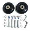 LOTOWELZON 2pcs Luggage Suitcase Replacement Wheels, 75mm Rubber Inline Roller Skate Wheels with 8mm(0.31") ABEC-7 608ZZ Bearings Repair Kits (Black, OD75xW24mm/2.95" x0.94) view 4