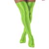 Daenrui Women's Shiny Thigh High Stocking Pantyhose Socks Glossy Stay Up Silk Footed Opaque Tights Fluorescent Green One Size view 1