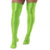 Daenrui Women's Shiny Thigh High Stocking Pantyhose Socks Glossy Stay Up Silk Footed Opaque Tights Fluorescent Green One Size view 3
