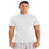 Aislor Men's Basic Shirt Tops Short Sleeve Mock Neck T-Shirts Thermal Underwear Pullovers Undershirt White A Large view 1