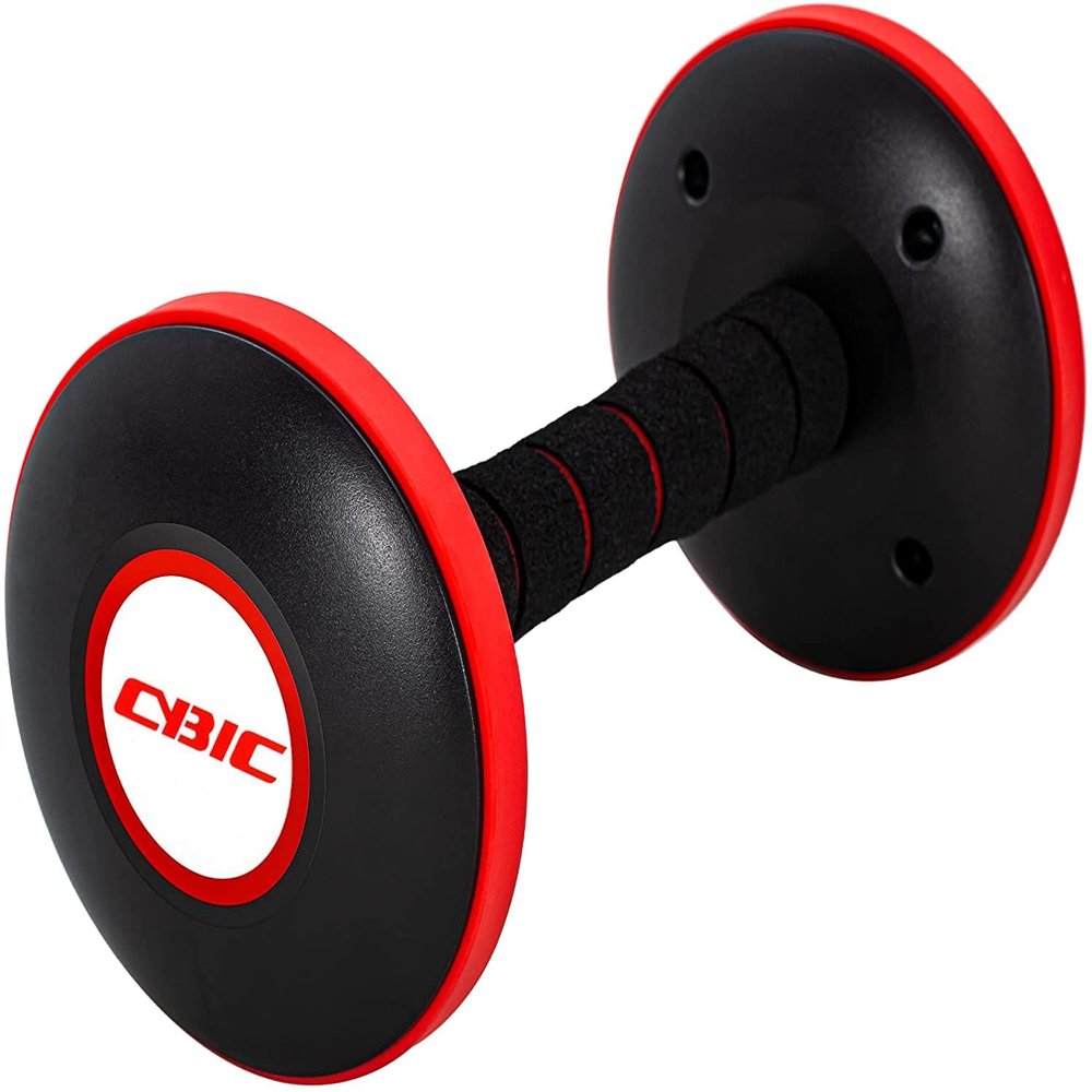 Dumbbell Hand Weights, Spinning Dumbbell, Muscle Exercise & Fitness, Home Gym Equipment, Anti-Slip Handle, for Home Workouts (Red/Black)