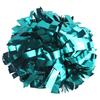 GUIFIER Pack of 2 Pom Poms Cheerleading 6 Inches Metallic Cheerleader Pom Poms with Baton Handle, Pompoms Cheer Pom Pom for Cheering Squad (Teal) view 1