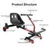 Hoverboard Seat Attachment with Crash Bar Go Kart Frame Kit for Kids & Adults Hoverboard Go Kart Conversion Kit Compatible with 6.5'' 8'' 10'' Self Balancing Scooter (red) view 2