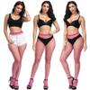 E-Laurels Womens High Waist Patterned Fishnet Tights Suspenders Pantyhose Thigh High Stockings Black, Black Fishnet Tights ROSE RED 2 PCS L+XL, One Size view 3