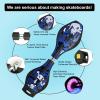 YEYGRIEM Caster Board Skateboard, Compact and Lightweight Caster Board Deluxe Junior Caster Board with Illuminating Wheels and 360 Degree Casters for More Excitement and Fun for Adults, 29.1"*7.4" view 2