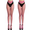 E-Laurels Womens High Waist Patterned Fishnet Tights Suspenders Pantyhose Thigh High Stockings Black, Black Fishnet Tights ROSE RED 2 PCS M+L, One Size view 1