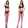 E-Laurels Womens High Waist Patterned Fishnet Tights Suspenders Pantyhose Thigh High Stockings Black, Black Fishnet Tights ROSE RED 2 PCS M+L, One Size view 2