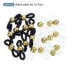PATIKIL Eyeglass Chain Connector Retainer, 20 Pack Adjustable Anti Slip Silicone Rubber Strap Holder Chain End Loop Bead Style for Women Men Sunglasses, Gold view 3