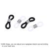 PATIKIL Eyeglass Chain Connector Retainer, 20 Pack Adjustable Anti Slip Silicone Rubber Strap Holder Chain End Loop for Women Men Sunglasses, Gold Tone view 4