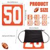 Jecery Set of 11 Football Yard Markers High Visibility Football Field Yard Line Markers Yardage Field Line Marking 12 Inch with Carrying Bag for Sporting Training(Orange White) view 2