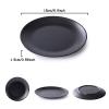 ASUNFO Jewelry Dish, Decorative Trinket Tray for Rings Earrings Necklaces, Jewelry Tray for Women, 5.9" Black view 2