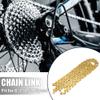 X AUTOHAUX 11 Speed 116 Links Speed Chain Replacement for Bicycle Bike MTB Metal Gold Tone view 2