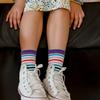 Mightly Girls and Boys' Crew Socks | Organic Cotton Multi-Pack Kids Sock Set, Style Combo, Large (1-4), 5-Pack view 4