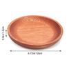 ASUNFO Round Ring Dish Wood Jewelry Tray Trinket Key Decorative Holder Organizer for Necklace Bracelet Display Wedding Party Decor Serving Dishes view 2