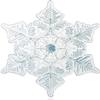 devembr Snowboard Stomp Pad, 3D Clear Snowflake Snowboarding Stomp Pads, PVC Material, 5.11" x 5.9", Silver view 1