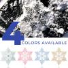 devembr Snowboard Stomp Pad, 3D Clear Snowflake Snowboarding Stomp Pads, PVC Material, 5.11" x 5.9", Silver view 3