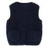 EnJoCho Tops for Toddler Boys Girls 2-8 Years Solid Winter Fleece Zippered Coat Jacket Vest Thicken Warm (Navy-B, 3-4 Years) view 1