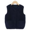 EnJoCho Tops for Toddler Boys Girls 2-8 Years Solid Winter Fleece Zippered Coat Jacket Vest Thicken Warm (Navy-B, 3-4 Years) view 2