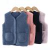 EnJoCho Tops for Toddler Boys Girls 2-8 Years Solid Winter Fleece Zippered Coat Jacket Vest Thicken Warm (Navy-B, 3-4 Years) view 3