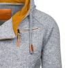 Maiyifu-GJ Men Slim Fit Full Zip Hoodies Casual Diagonal Zipper Hooded Sweatshirt Long Sleeve Sports Jacket with Zip Pockets (Light Grey,Small) view 4