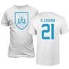 FLAURA Uruguay Soccer #21 Cavani World Football Jersey Style Adult Mens Unisex T-Shirt (White, 4X-Large) view 1
