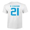 FLAURA Uruguay Soccer #21 Cavani World Football Jersey Style Adult Mens Unisex T-Shirt (White, 4X-Large) view 3