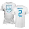 FLAURA Uruguay Soccer #2 Gimenez World Football Jersey Style Adult Mens Unisex T-Shirt (White, XX-Large) view 1