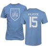 FLAURA Uruguay Soccer #15 Valverde World Football Fans Adult Mens Unisex T-Shirt (Carolina Blue, 4X-Large) view 1