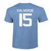 FLAURA Uruguay Soccer #15 Valverde World Football Fans Adult Mens Unisex T-Shirt (Carolina Blue, 4X-Large) view 3
