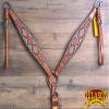 HILASON Western Horse Breast Collar American Leather Painted Geomatric | for Horses view 2