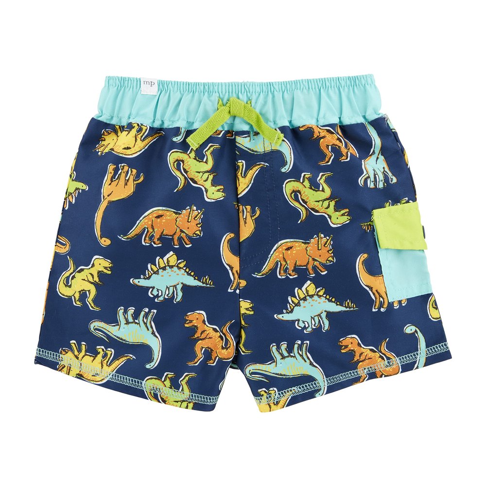 Mud Pie Baby Boys Swim Trunks, Dinosaur, 2-3T US