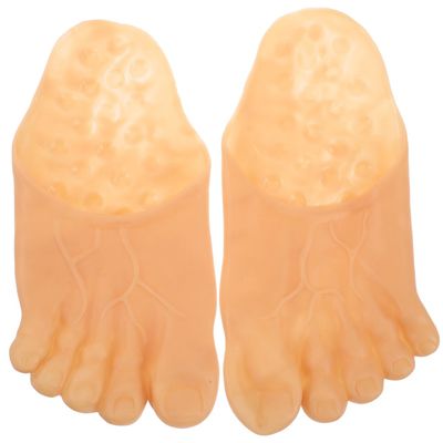 BESTOYARD Halloween Slippers Costume Props for Men Women Jumbo Feet Slippers for Cosplay Party Masquerade Dramatic Party Supplies 10.6X5.5X1.2 Inch