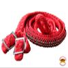 HILASON Braided Poly Barrel Horse Racing Reins Flat Grip Knots 1" X 8Ft Red | Rein Gifts view 2