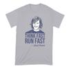 We Got Good Chad Powers Shirt Think Fast Run Fast Tshirt Heather Grey view 1